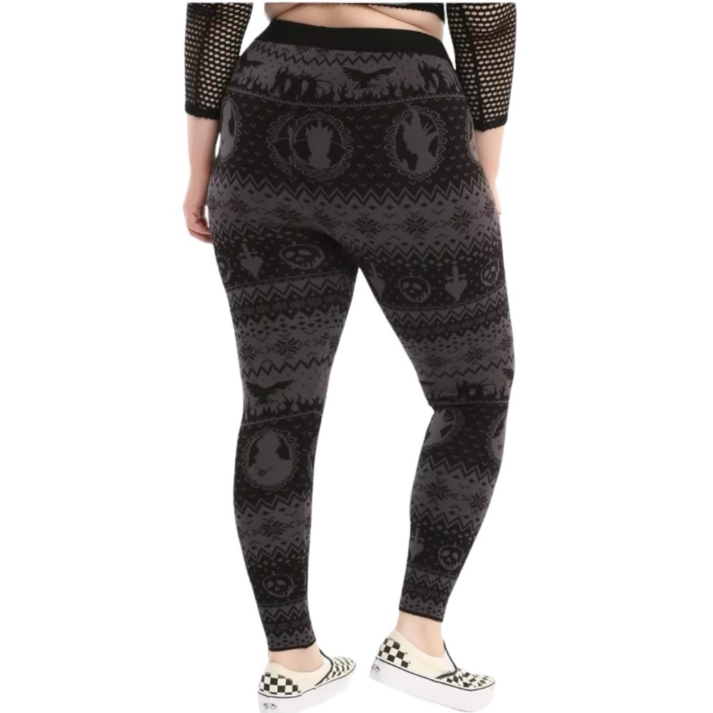 HOT TOPIC DISNEY VILLAINS INTARSIA PRINT KNIT LEGGINGS 2X PLUS SIZE **NWT** - Picture 9 of 14
